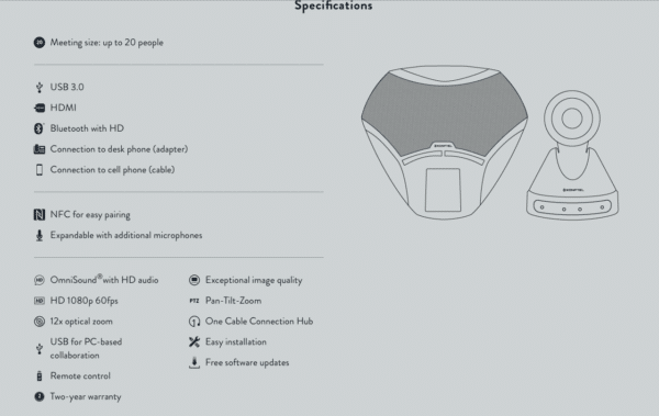 KONFTEL C5055Wx all-in-one videoconferencing set - Afbeelding 5